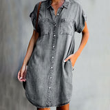 Beau Button-Down Shirt Dress – Grey | The Bellemont Sisters Australia