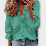 Isadora | Elegant Summer Blouse – Mint | The Bellemont Sisters Australia