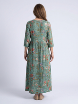 Marina | Floral V Neck Three Quarter Sleeve Maxi Dress | The Bellemont Sisters Australia