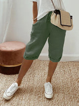 Ophelia - Relaxed Summer Shorts – Green | The Bellemont Sisters Australia