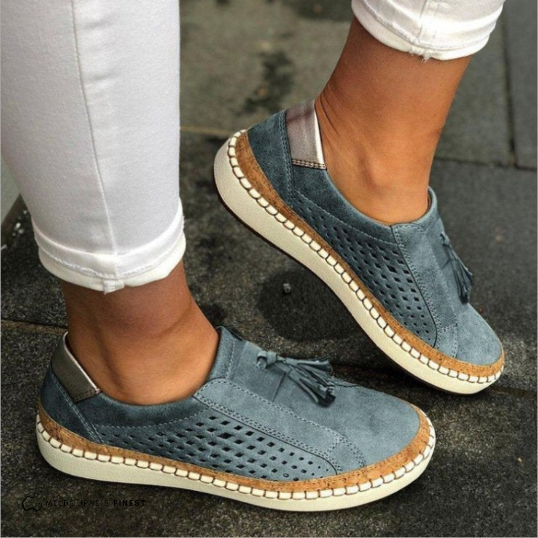 Emma | Orthopedic Comfort Slip-Ons – Blue | The Bellemont Sisters Australia