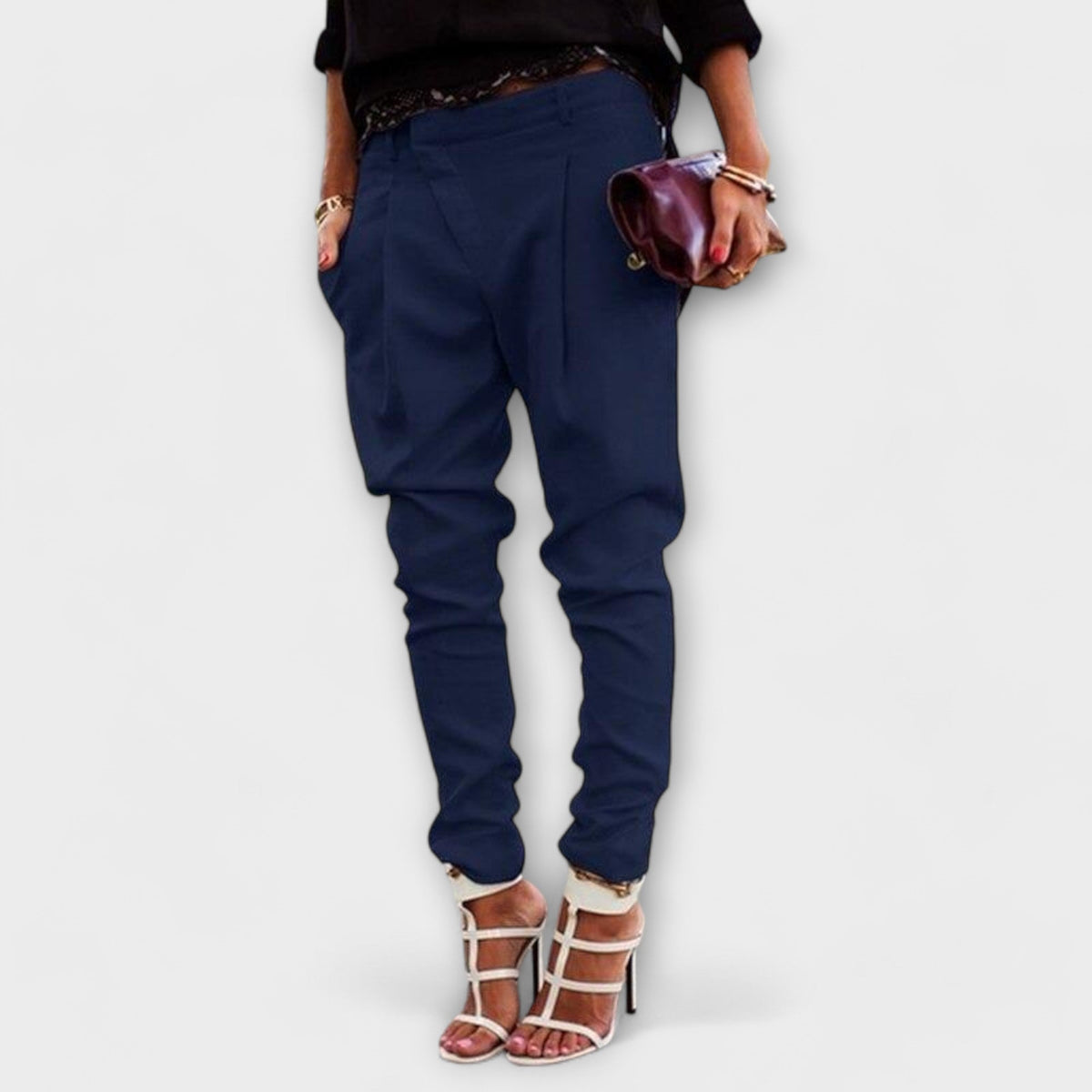 Mira - Elegant Trousers – Blue | The Bellemont Sisters Australia