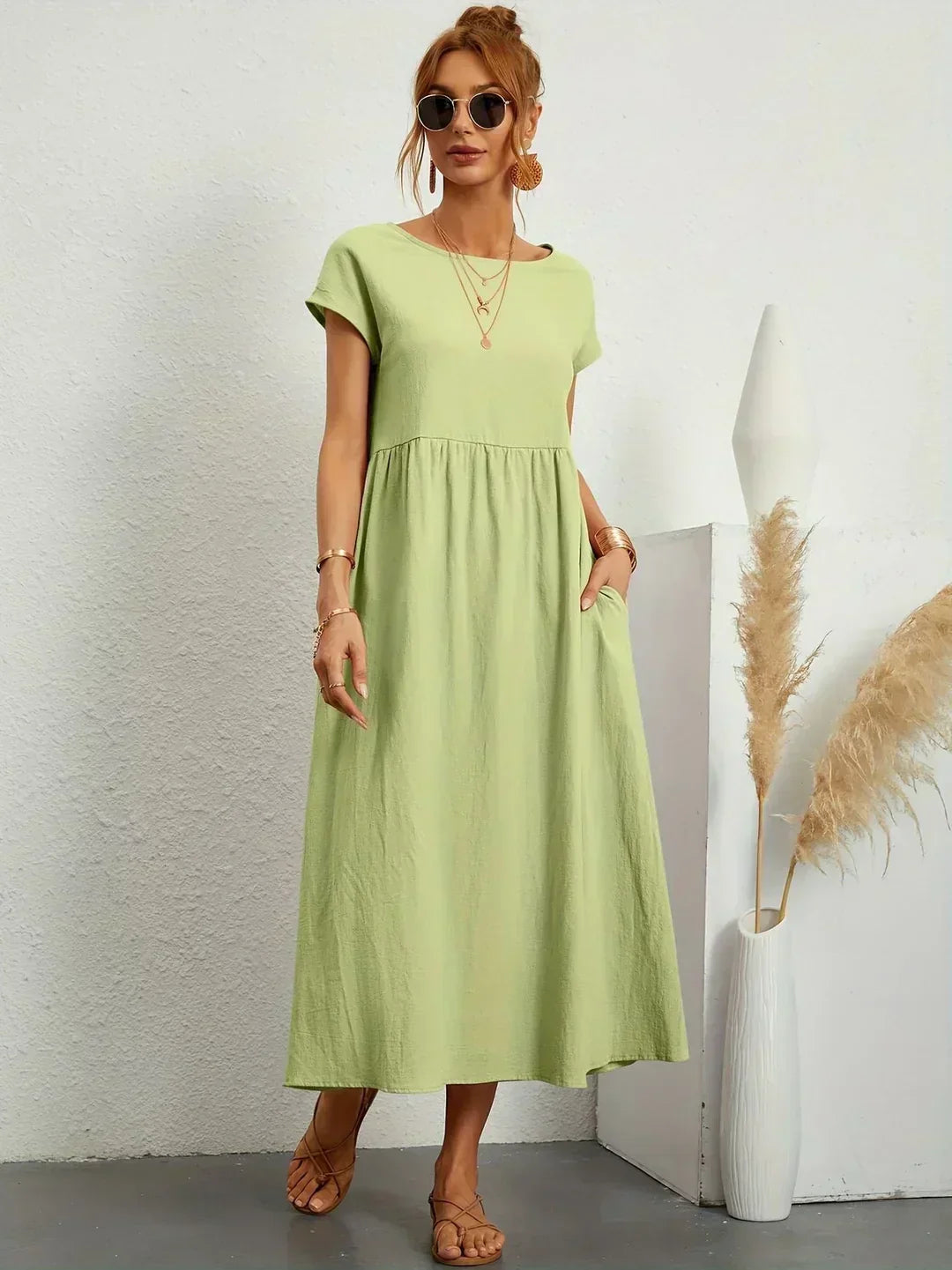 Ursina™ | Fluid Midi Dress – Mint green | The Bellemont Sisters Australia
