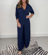 Cherly™ Comfy Two-piece Set – Navy Blue | The Bellemont Sisters Australia