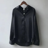 Lauren | Women Classic Button Down Elegant Blouse – Black | The Bellemont Sisters Australia