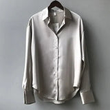 Lauren | Women Classic Button Down Elegant Blouse – Gray | The Bellemont Sisters Australia