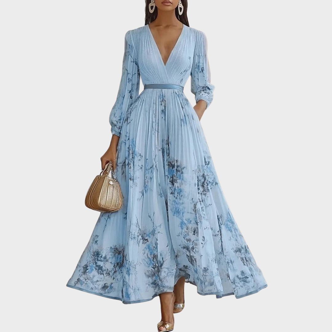 Rowella | Elegant Pleated Maxi Dress | The Bellemont Sisters Australia