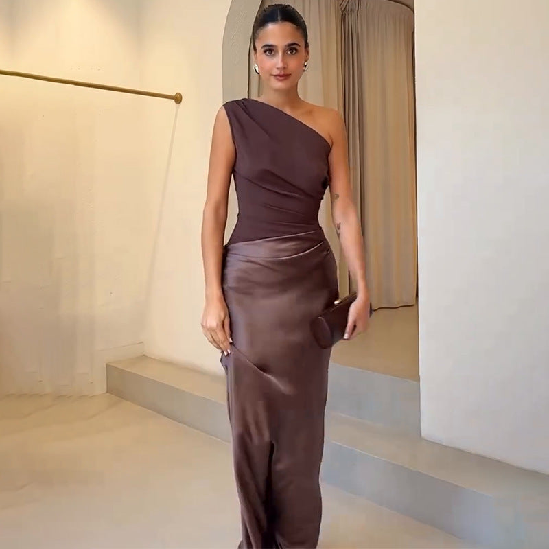 Maya | Women Wedding Guest Dress One-Shoulder Evening Dress | The Bellemont Sisters Australia