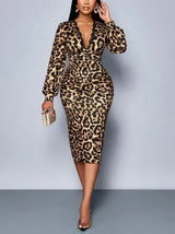 Francine™ Elegant Leopard Dress | The Bellemont Sisters Australia
