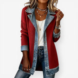 Emilia™ - Blazer in blended denim – Red | The Bellemont Sisters Australia