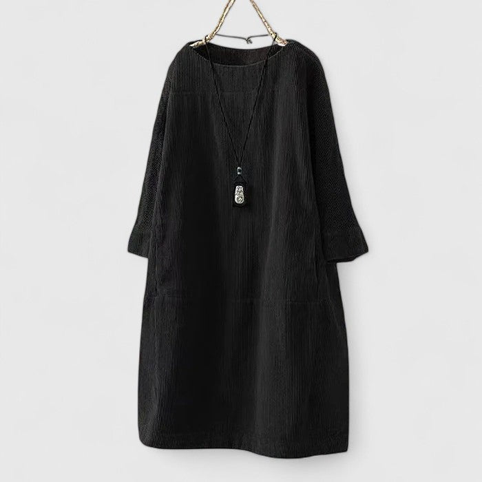 Lorra | Comfortable Midi Dress – Black | The Bellemont Sisters Australia