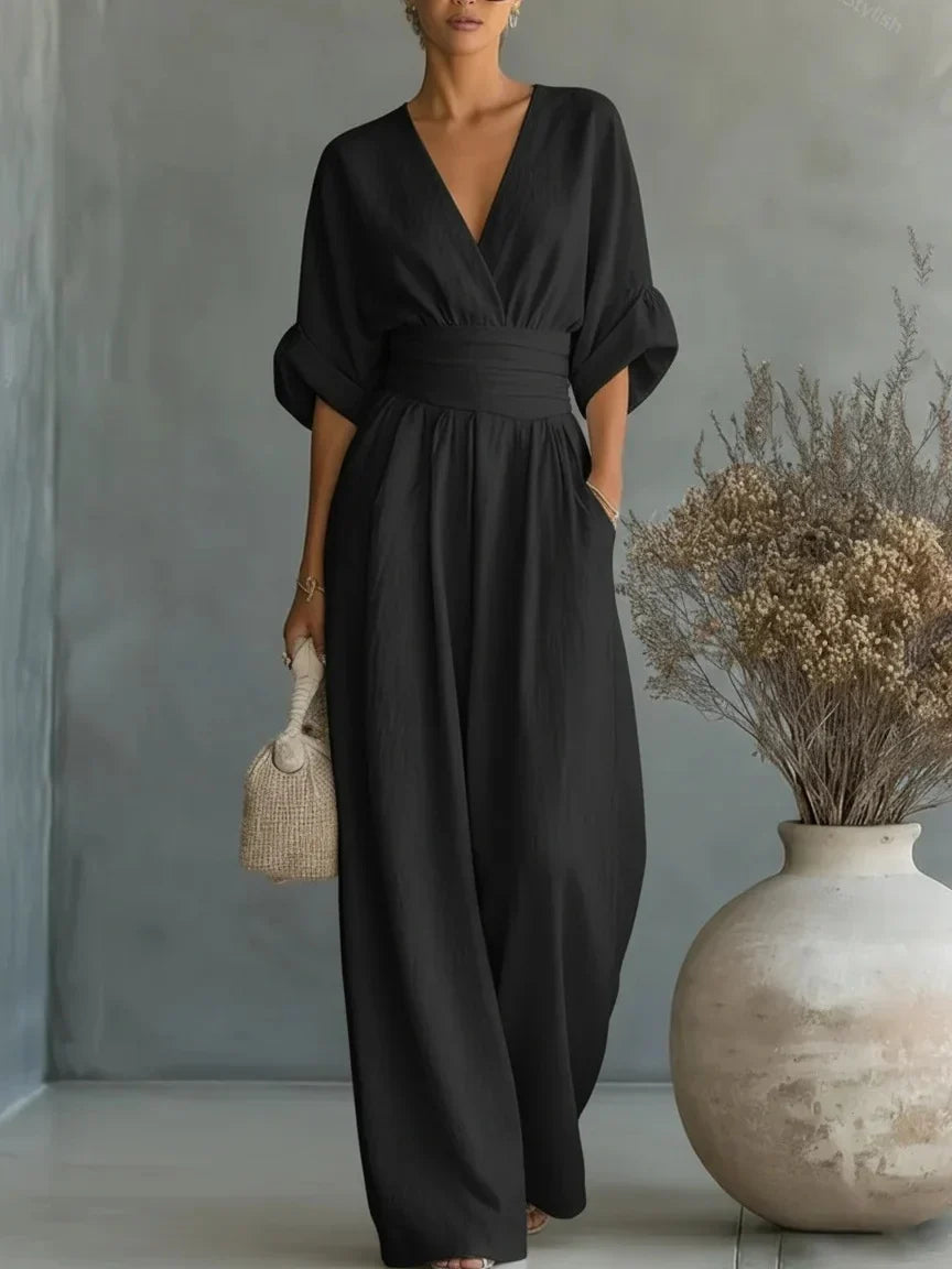 Fontella™ Elegant Jumpsuit – Black | The Bellemont Sisters Australia