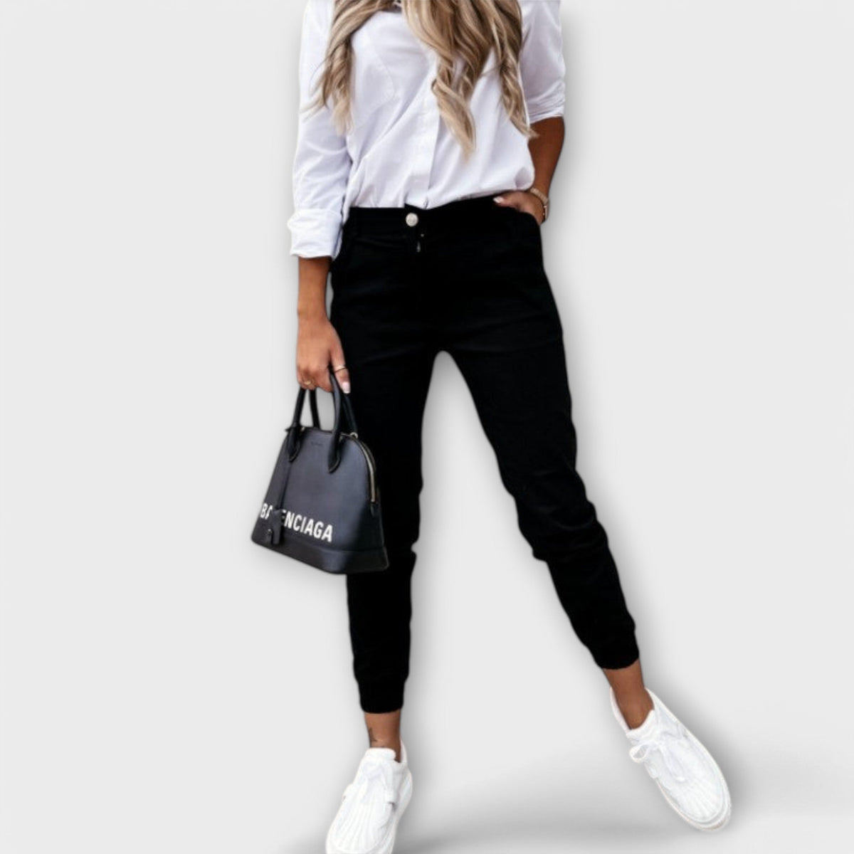 Melania - Stretch Pants – Black | The Bellemont Sisters Australia