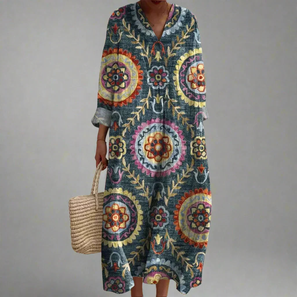Ava | Geometric Midi Dress | The Bellemont Sisters Australia