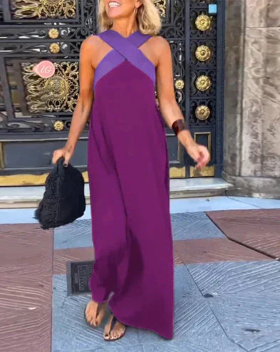 Quirine™ | Wrap-Front Maxi Dress – Purple | The Bellemont Sisters Australia