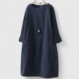 Lorra | Comfortable Midi Dress – Navy Blue | The Bellemont Sisters Australia