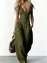 Margot | Jumpsuit – Dark green | The Bellemont Sisters Australia