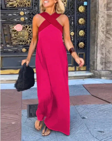 Quirine™ | Wrap-Front Maxi Dress – Pink | The Bellemont Sisters Australia