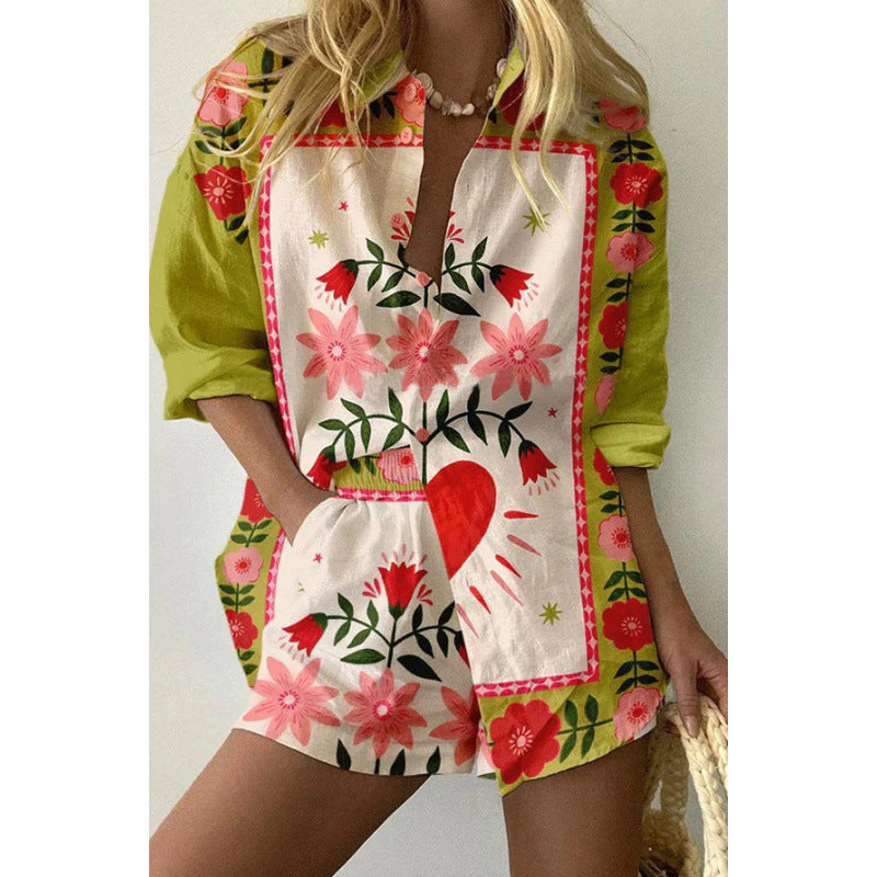 Sophia | Relaxed Shirt & Shorts Set – Design 3 | The Bellemont Sisters Australia