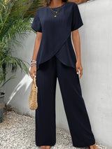 Patricia | Elegant Comfort Two-Piece Set – Navy | The Bellemont Sisters Australia