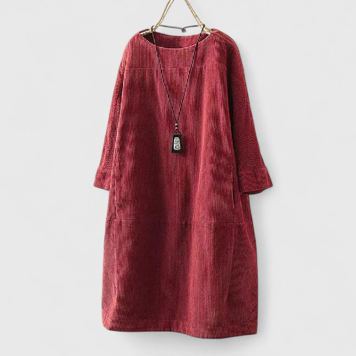 Lorra | Comfortable Midi Dress – Claret | The Bellemont Sisters Australia
