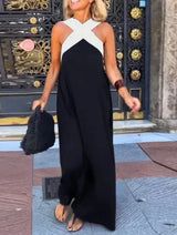 Quirine™ | Wrap-Front Maxi Dress – Black & White | The Bellemont Sisters Australia