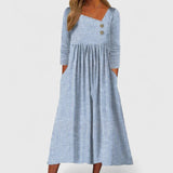 Cleomarie | Elegant Midi Dress – Blue | The Bellemont Sisters Australia