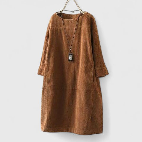 Lorra | Comfortable Midi Dress – Khaki | The Bellemont Sisters Australia