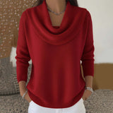 Vionne | Sweater with Collar – Red | The Bellemont Sisters Australia