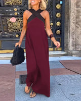 Quirine™ | Wrap-Front Maxi Dress – Bordeaux | The Bellemont Sisters Australia