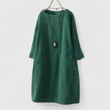 Lorra | Comfortable Midi Dress – Green | The Bellemont Sisters Australia