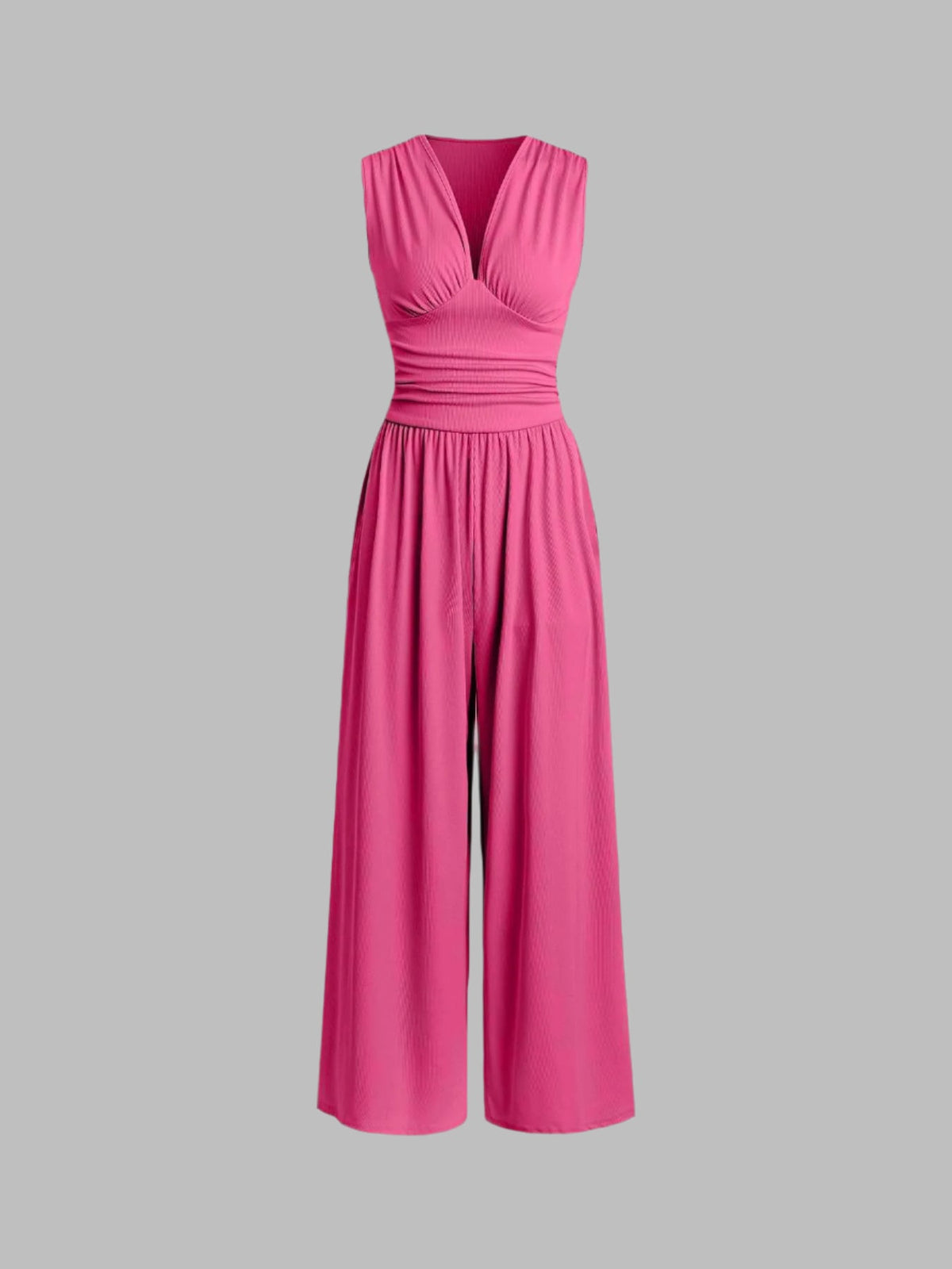 CHARITY – Chic Sleeveless Wide-Leg Jumpsuit – Rose Red | The Bellemont Sisters Australia