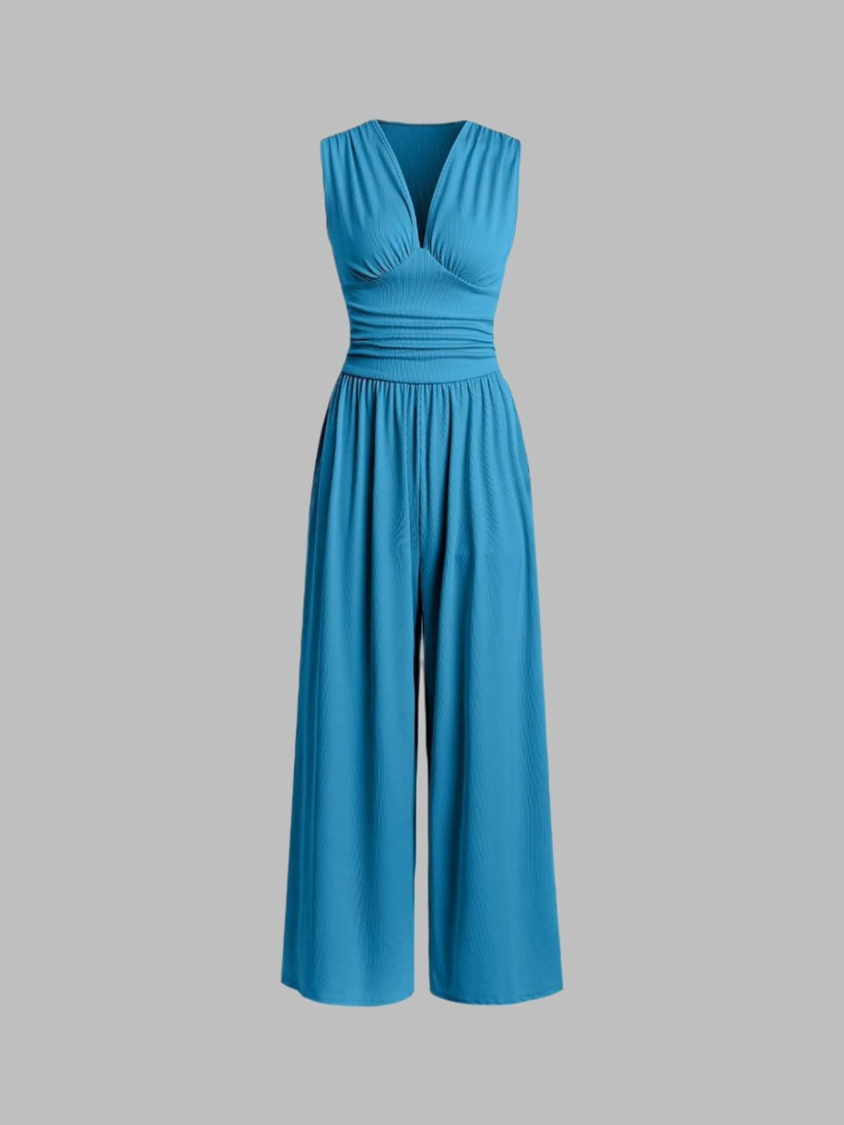 CHARITY – Chic Sleeveless Wide-Leg Jumpsuit – Blue | The Bellemont Sisters Australia