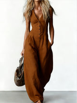 Margot | Jumpsuit – Dark brown | The Bellemont Sisters Australia