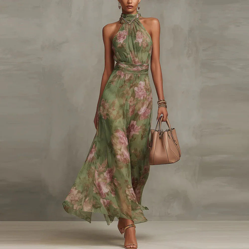 Lizbeth™ Floral Maxi Dress – Green | The Bellemont Sisters Australia