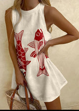 Marina | Sleeveless Summer Dress – White | The Bellemont Sisters Australia