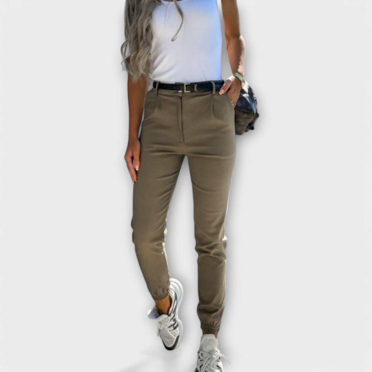 Melania - Stretch Pants – Green | The Bellemont Sisters Australia
