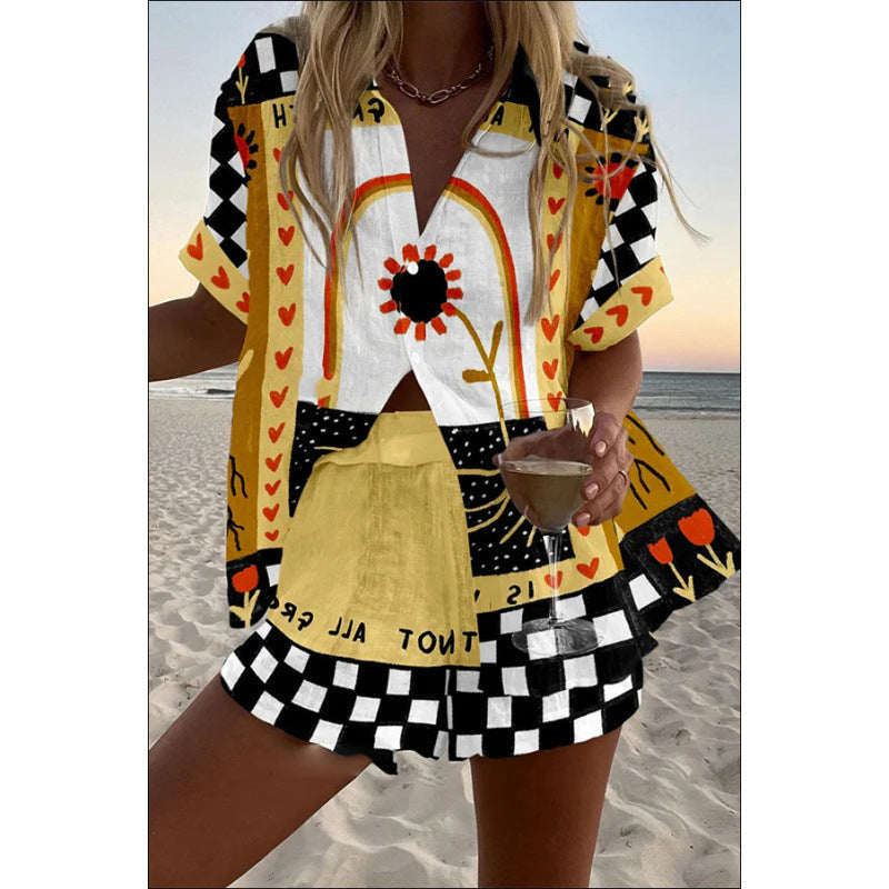 Sophia | Relaxed Shirt & Shorts Set – Design 8 | The Bellemont Sisters Australia