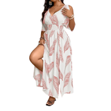 WAVENA™ – Boho Print Cold Shoulder Dress – Off White | The Bellemont Sisters Australia