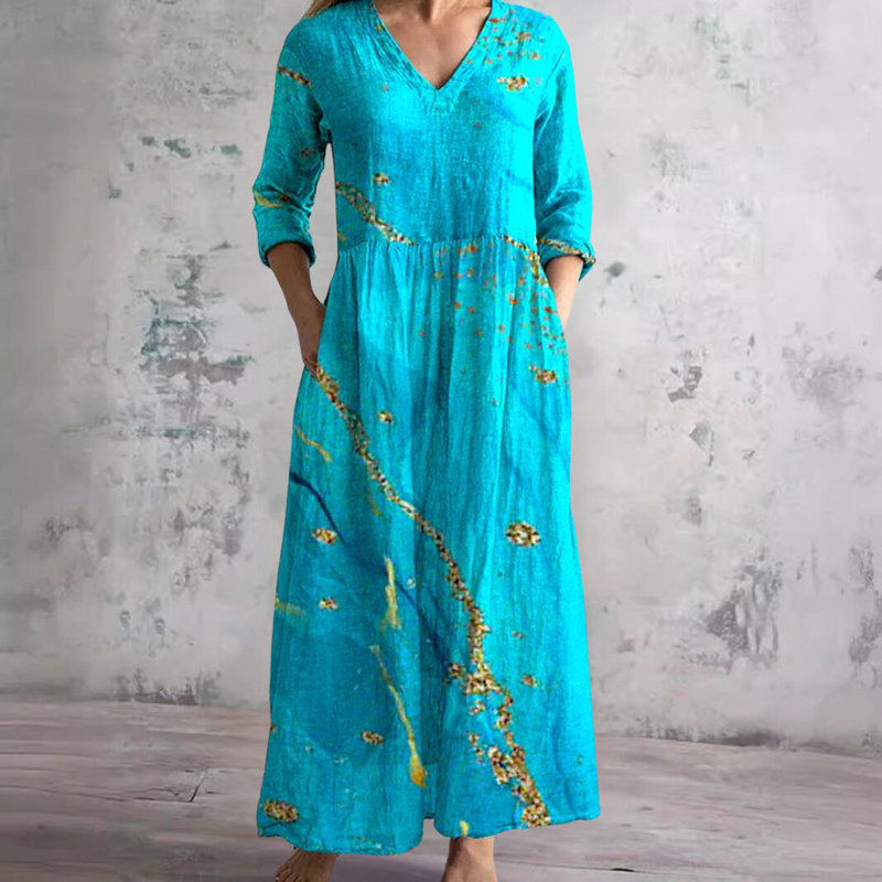 Willow™ | Floral Summer Dress – Blue | The Bellemont Sisters Australia
