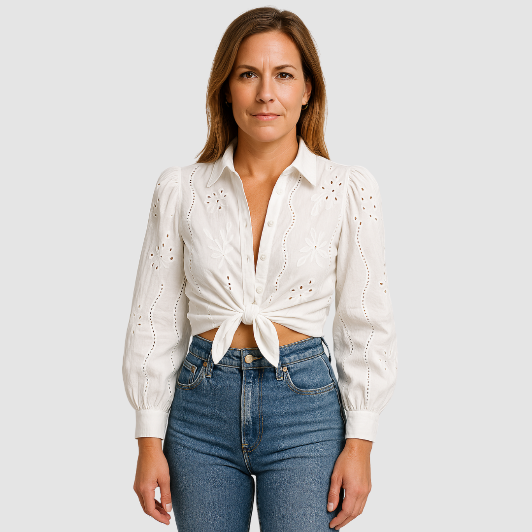 Lisa™ Elegant breathable Blouse – White | The Bellemont Sisters Australia