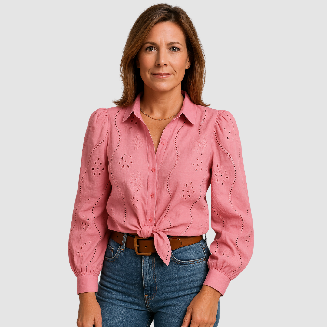 Lisa™ Elegant breathable Blouse – Pink | The Bellemont Sisters Australia