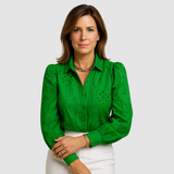 Lisa™ Elegant breathable Blouse – Green | The Bellemont Sisters Australia