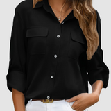 Celest™ Elegant pocket blouse – Black | The Bellemont Sisters Australia