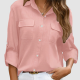 Celest™ Elegant pocket blouse – Pink | The Bellemont Sisters Australia