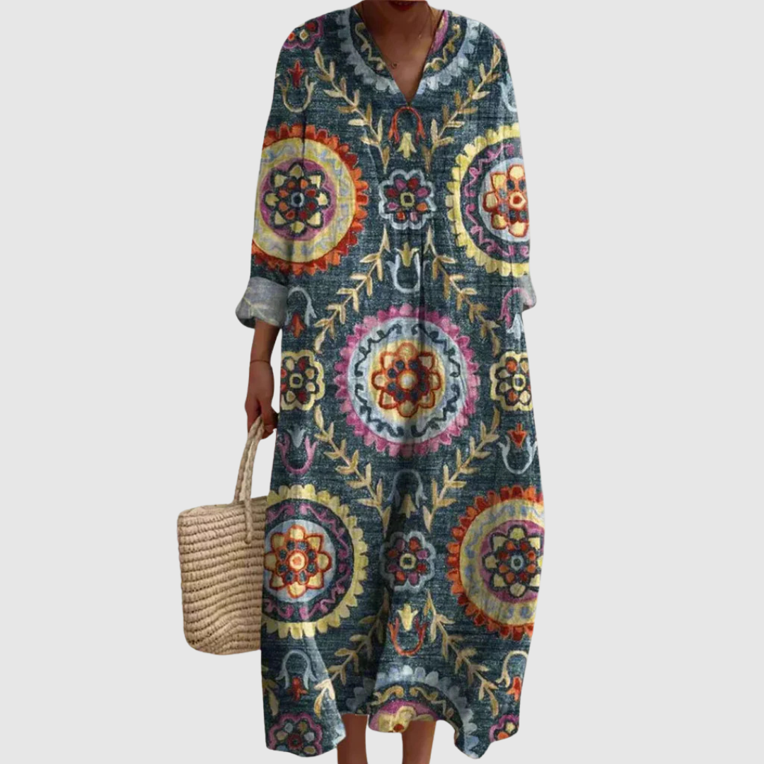Ava | Geometric Midi Dress | The Bellemont Sisters Australia