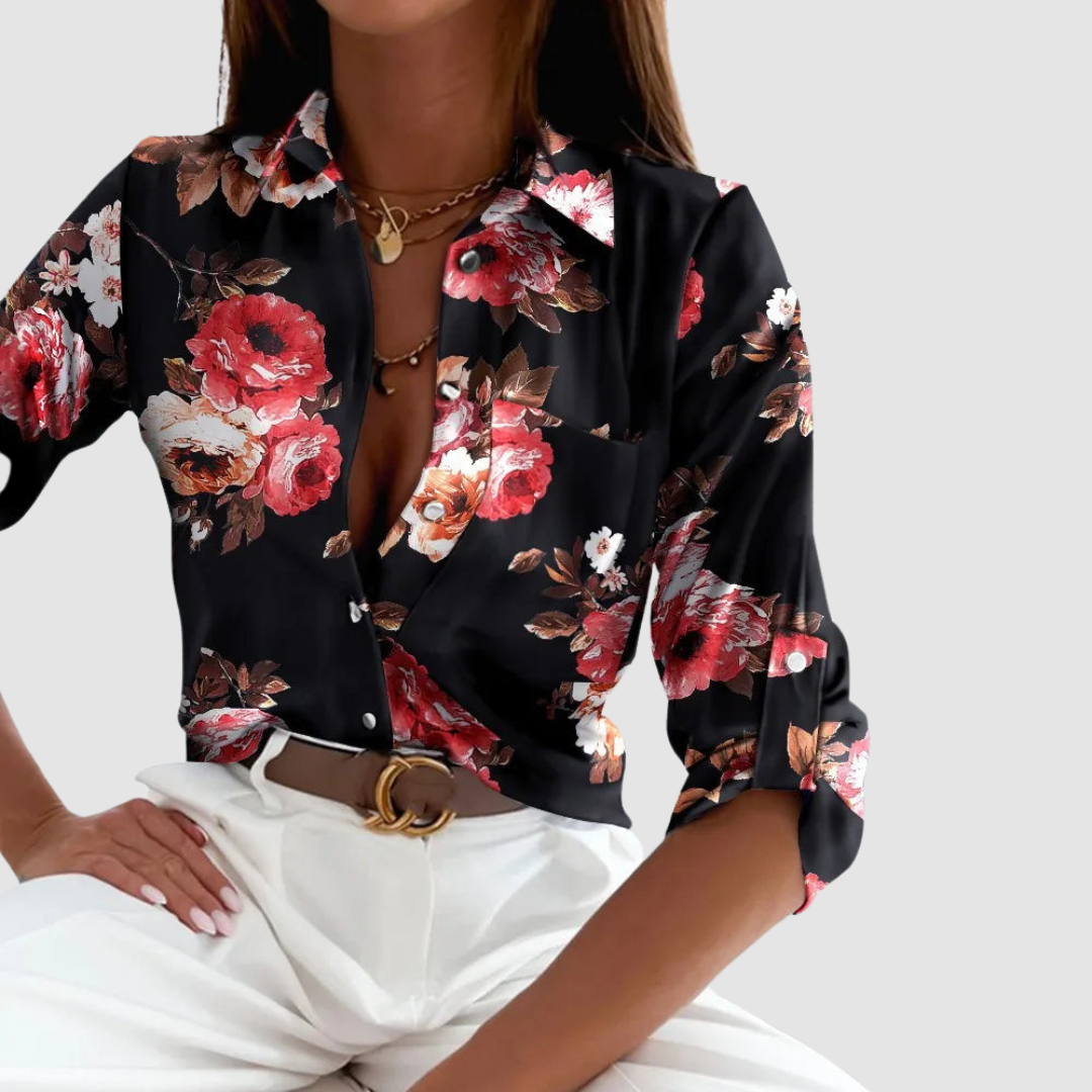 Donna™ Chic pocket blouse – Black | The Bellemont Sisters Australia