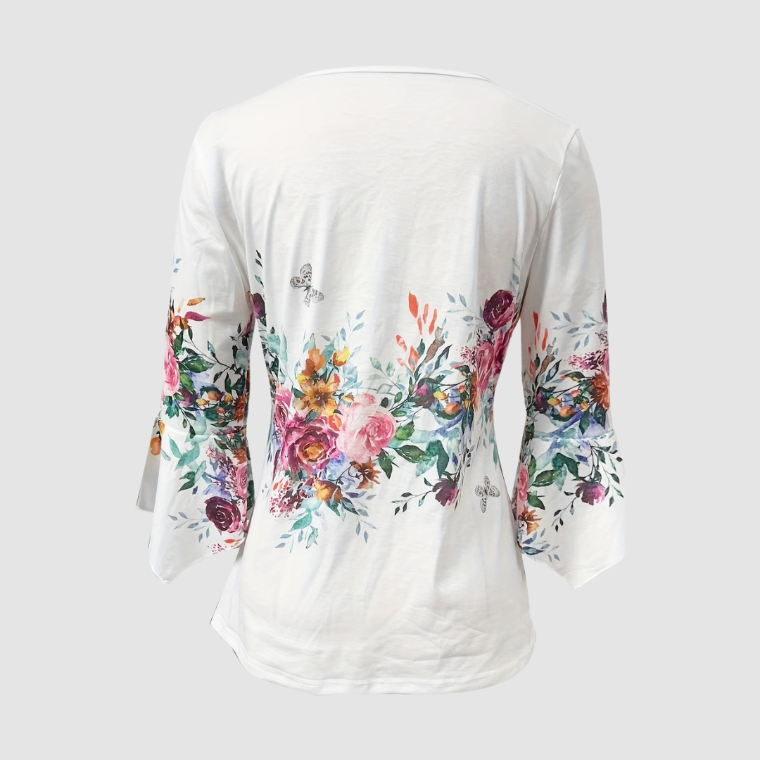 Eva™ Timeless breathable floral blouse | The Bellemont Sisters Australia