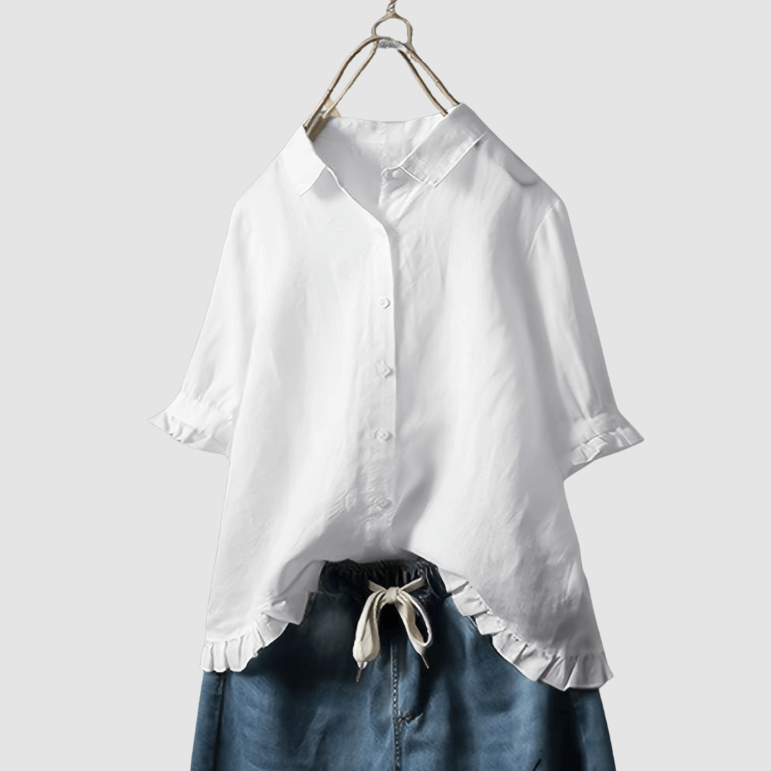 Mira™ Timeless Breathable blouse – White | The Bellemont Sisters Australia
