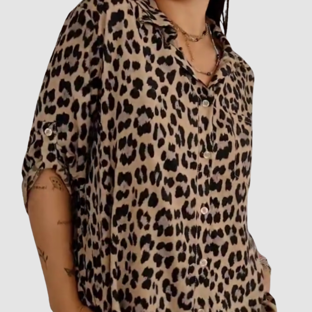 Casey™ Stylish Leopard Print Blouse | The Bellemont Sisters Australia